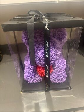 Teddy Bear Made of Foam Roses